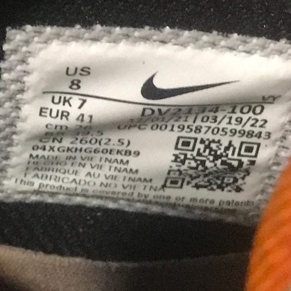 Nike Air Force 1 Sneakers Mens 8 Black White Orange Magma Mid I Got Next DV2134 - Picture 12 of 12